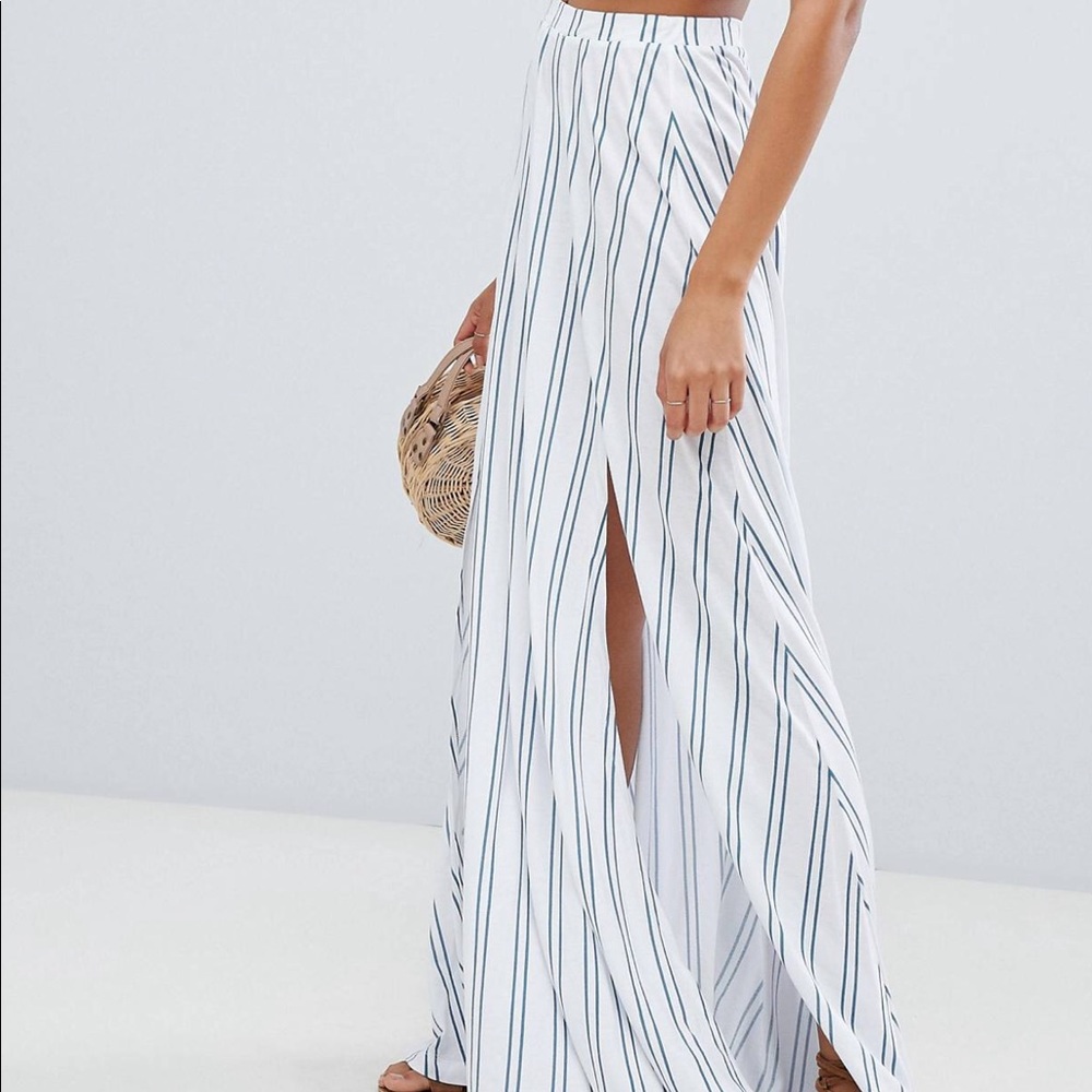 ASOS striped maxi skirt